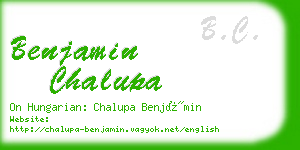 benjamin chalupa business card